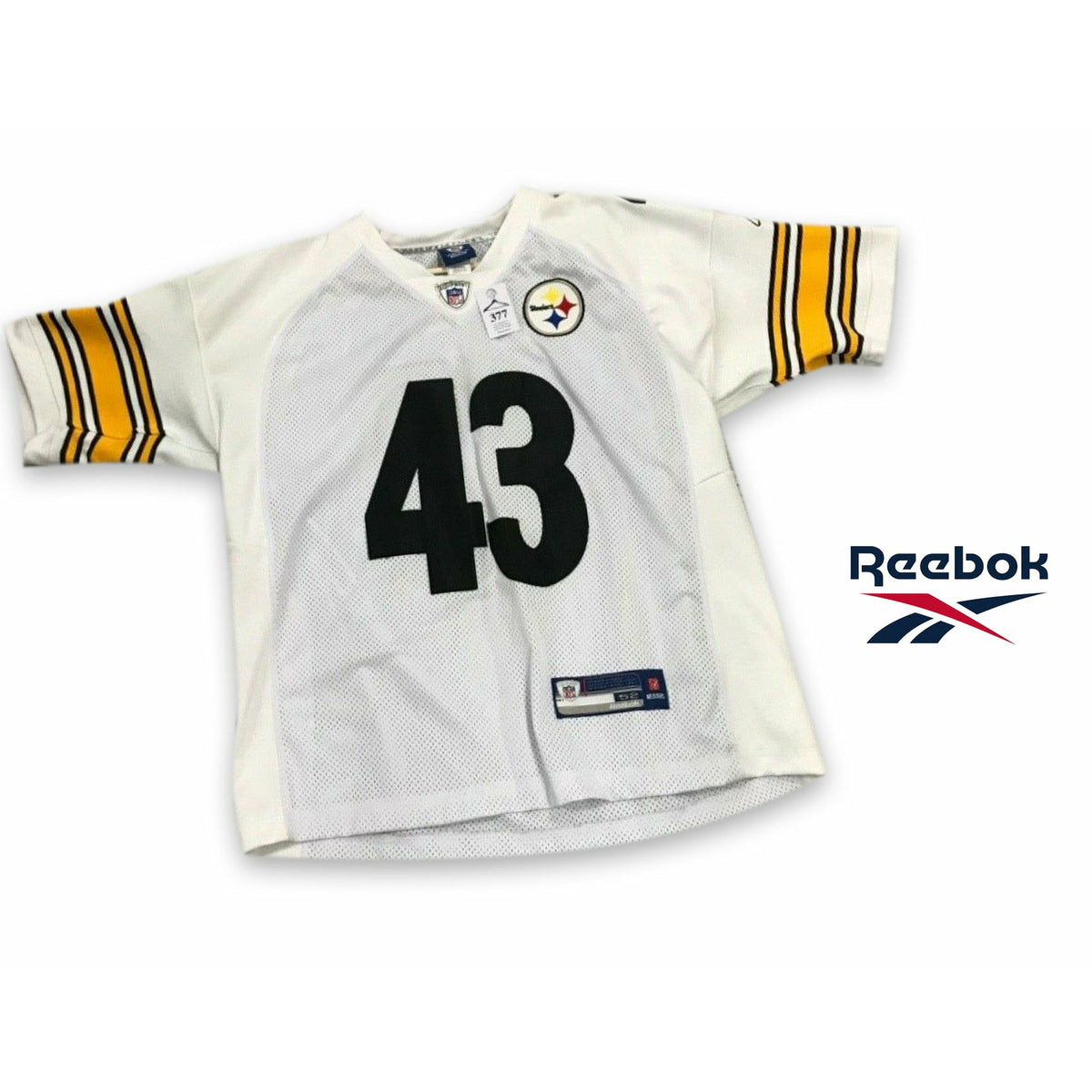 NFL Reebok On Field Pittsburgh Steelers Troy Polamalu Jersey #43 Men’s Size  L/XL