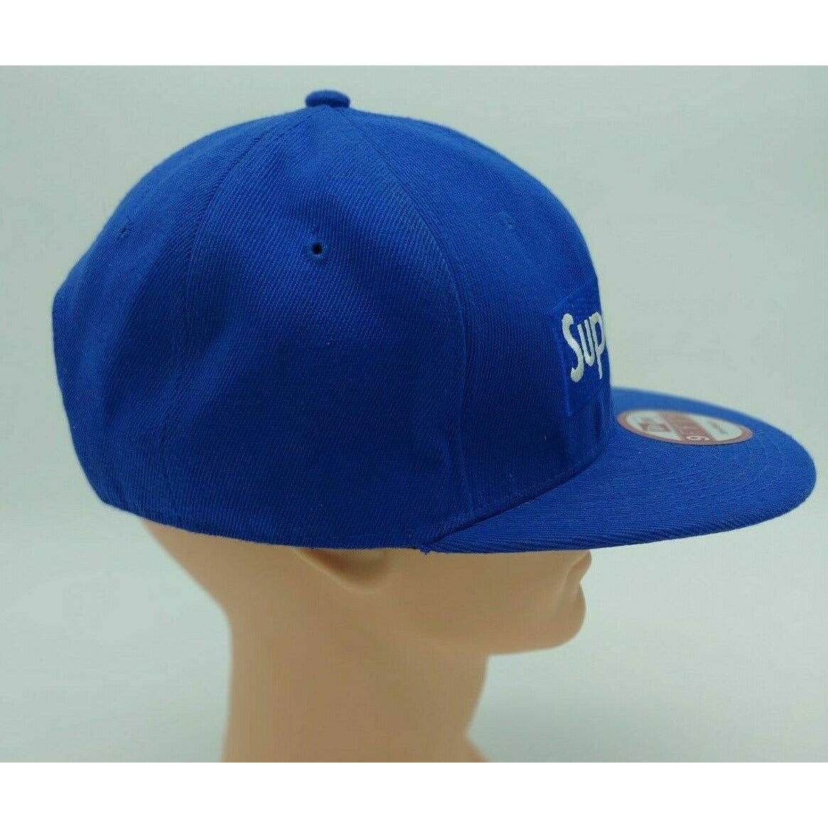 Supreme New Era Monogram Box Logo Cap Hat Baby Light Blue Men's Size 7  1/4