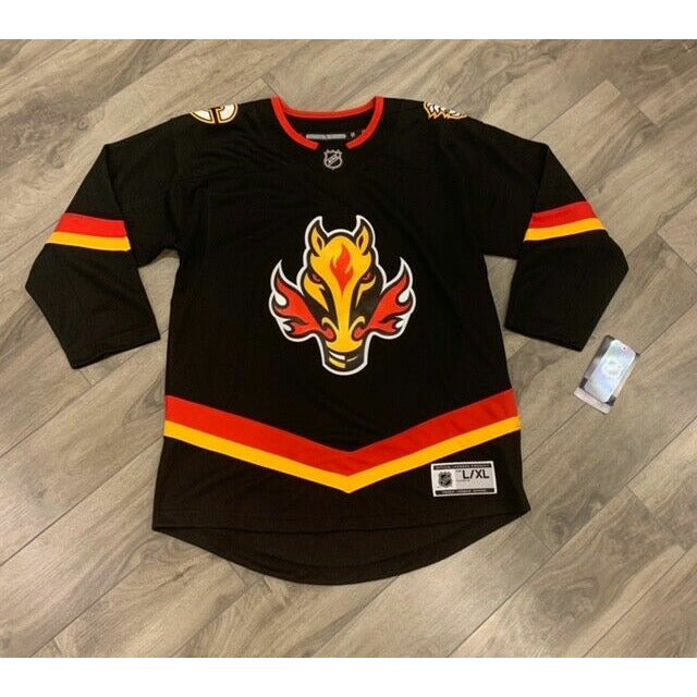 NWT Calgary Flames Blasty Horse Head Hockey Jersey Size XL (youth