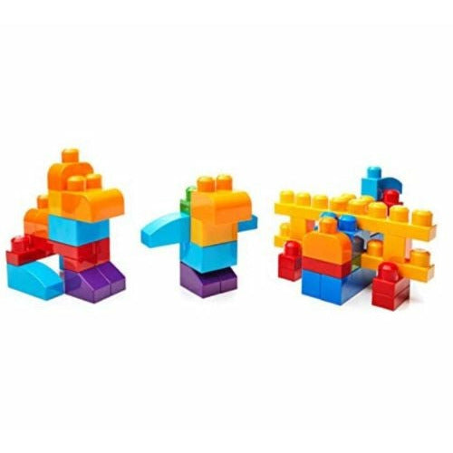 Mega Bloks Blue Big Bag Of Building Blocks By Fisher Price 80pcs Ages 1-5