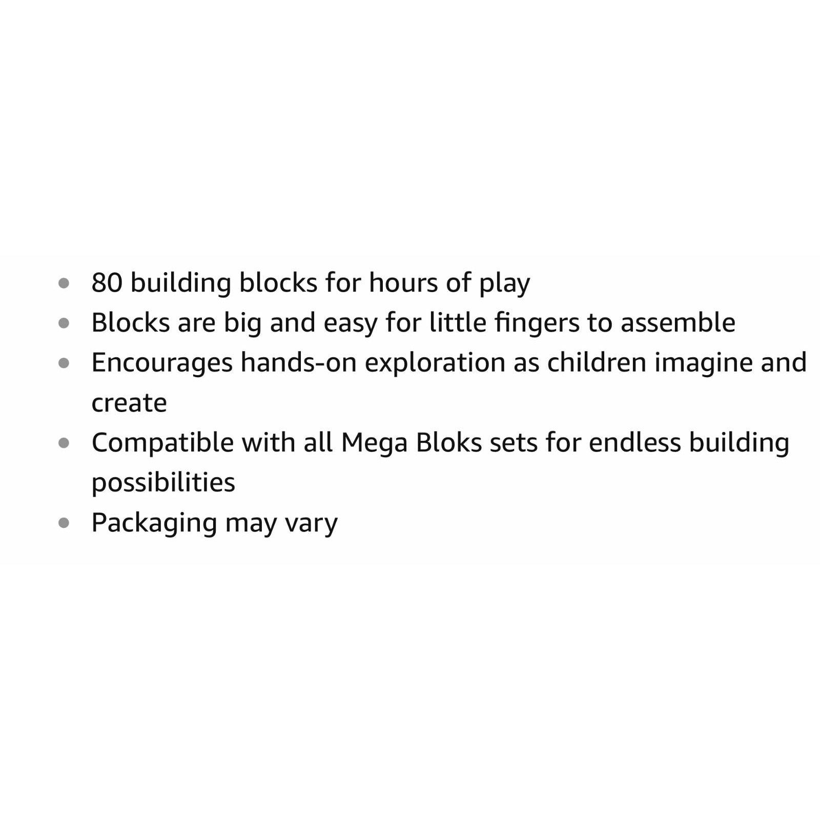 Mega Bloks Blue Big Bag Of Building Blocks By Fisher Price 80pcs Ages 1-5