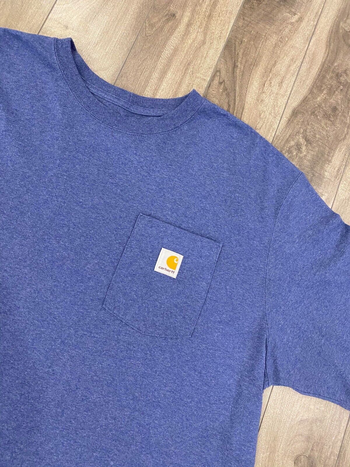 Carhartt T Shirt Mens 2XL XXL Blue Pocket Original Fit Casual Work Wear Outdoors