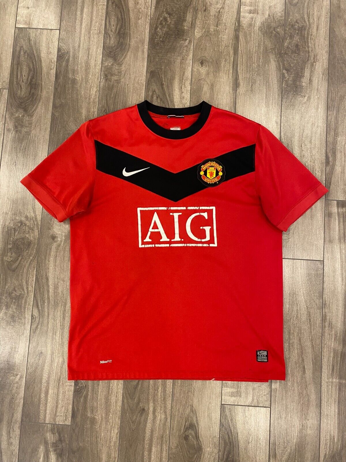 Vintage Nike Manchester United Jersey Mens Large Red 2009-2010 Soccer Football