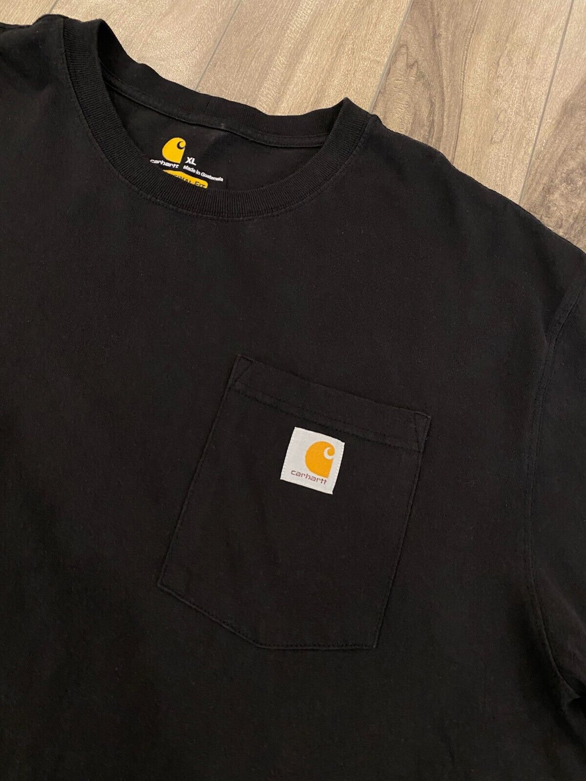 Carhartt T Shirt Mens Extra Large Black Pocket Work Wear Outdoors Original Fit