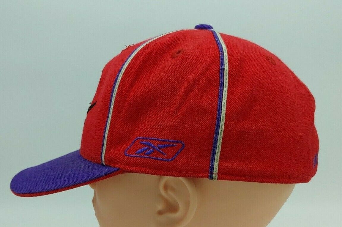 Toronto Raptors NBA Reebok Red and Purple Fitted 71/2 Hat/ Cap