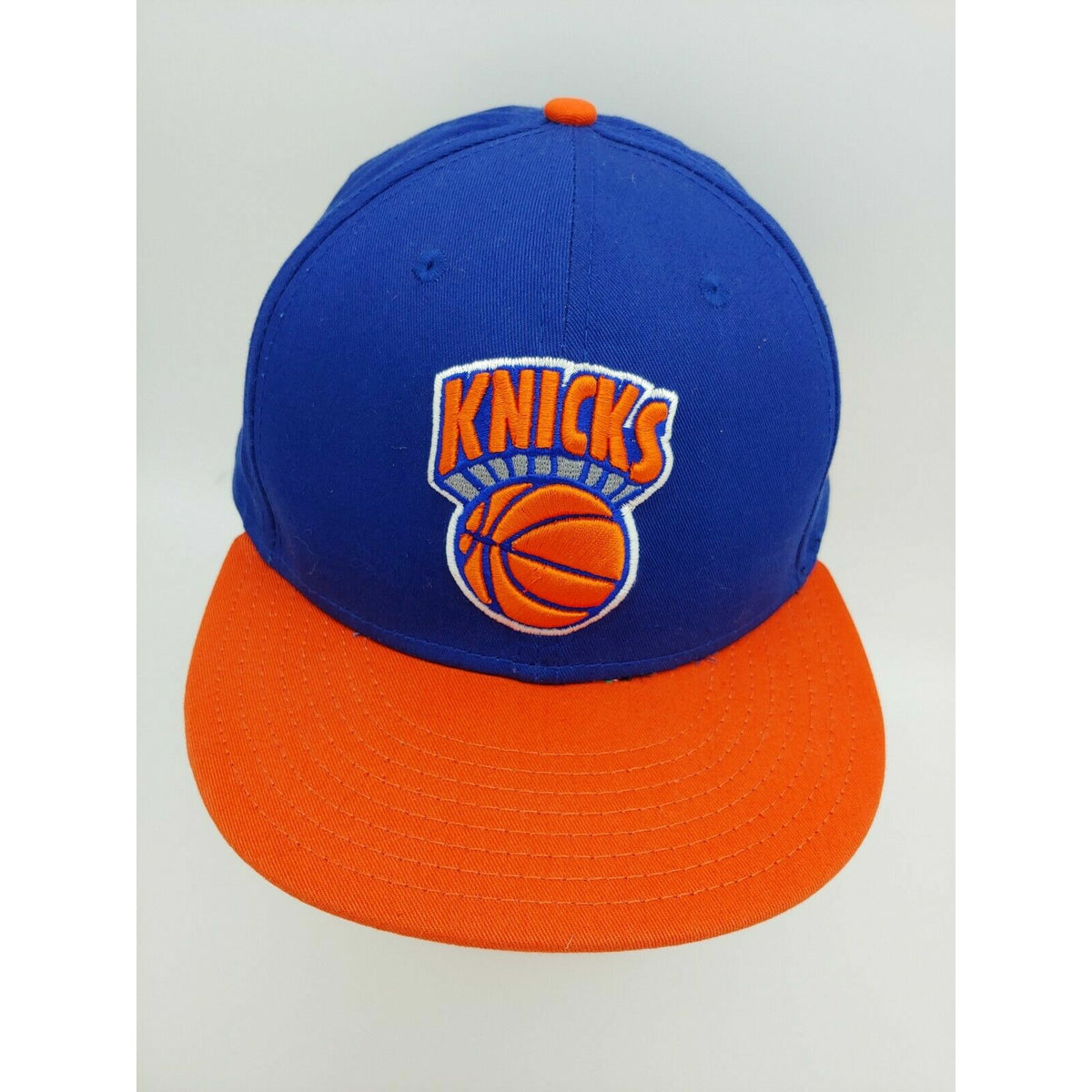 New Era New York Knicks 9F Snapback Hat Cap Orange and Blue NBA ...