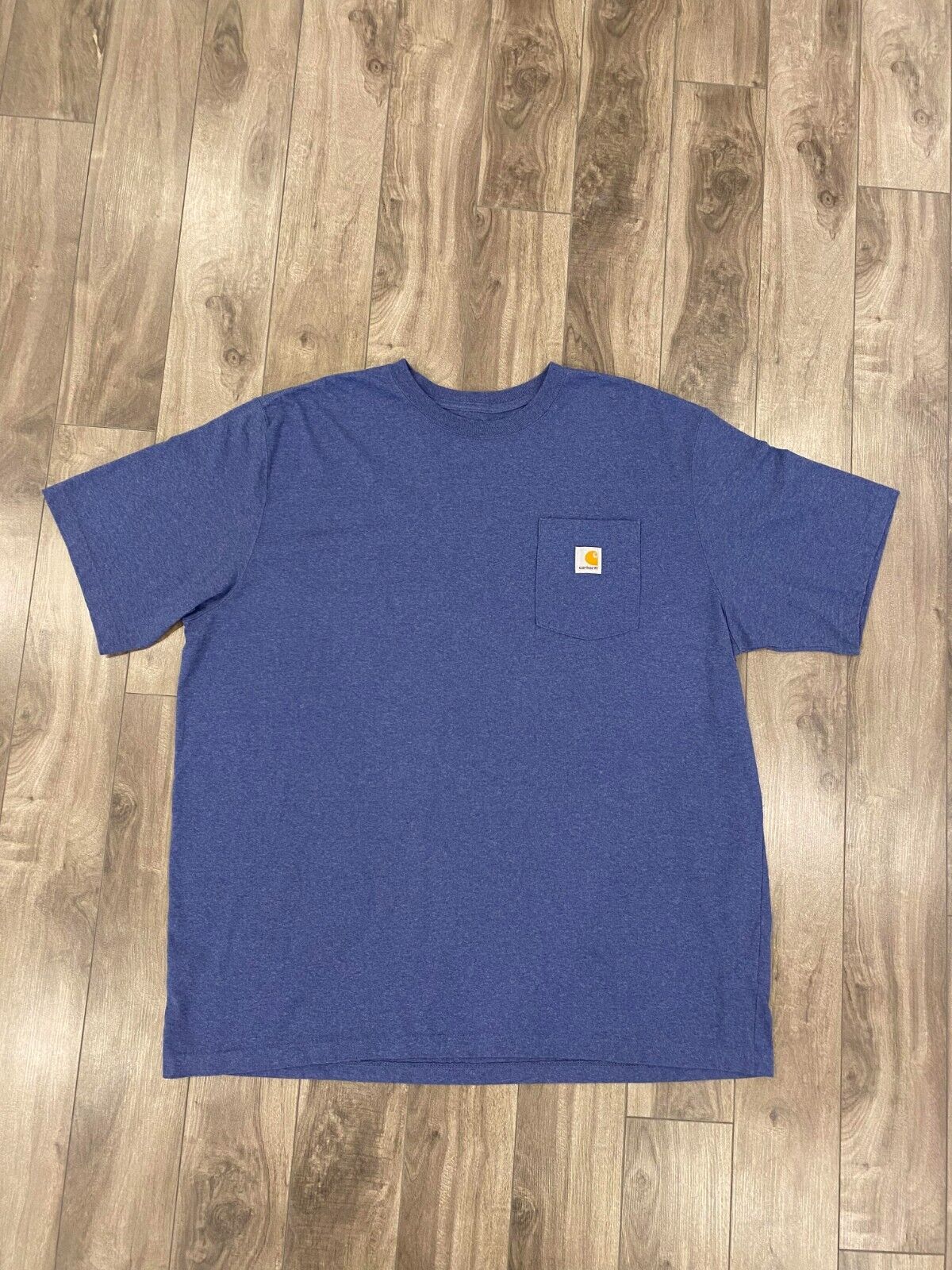 Carhartt T Shirt Mens 2XL XXL Blue Pocket Original Fit Casual Work Wear Outdoors