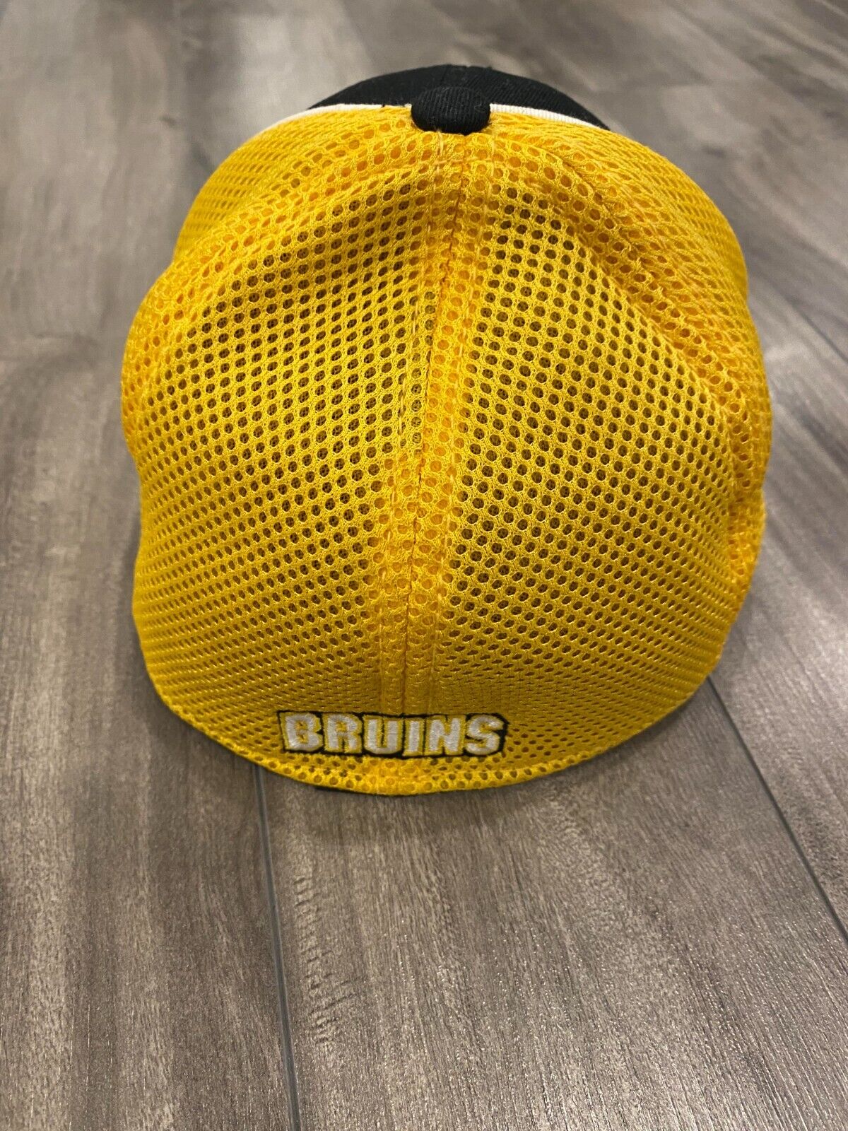 Boston Bruins Hat Cap Fitted Mens Small/Medium Black Yellow Stretch New Era NHL