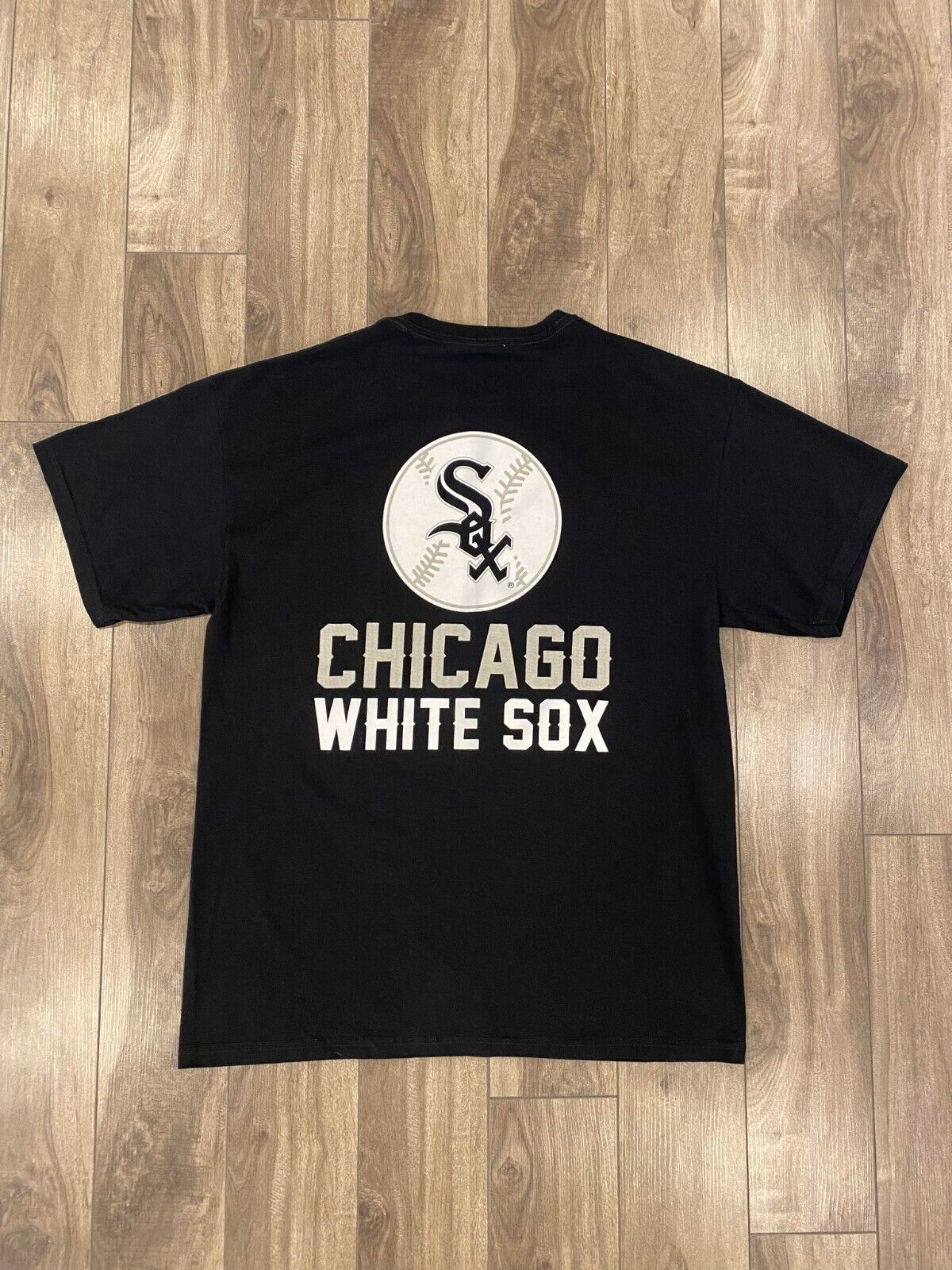 VINTAGE Chicago White Sox Chevrolet T Shirt Mens Large Black MLB Baseball Y2K