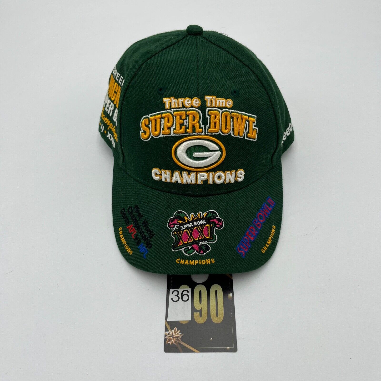 Reebok NFL Team Apparel Green Bay Packers Champs Cap Adjustable