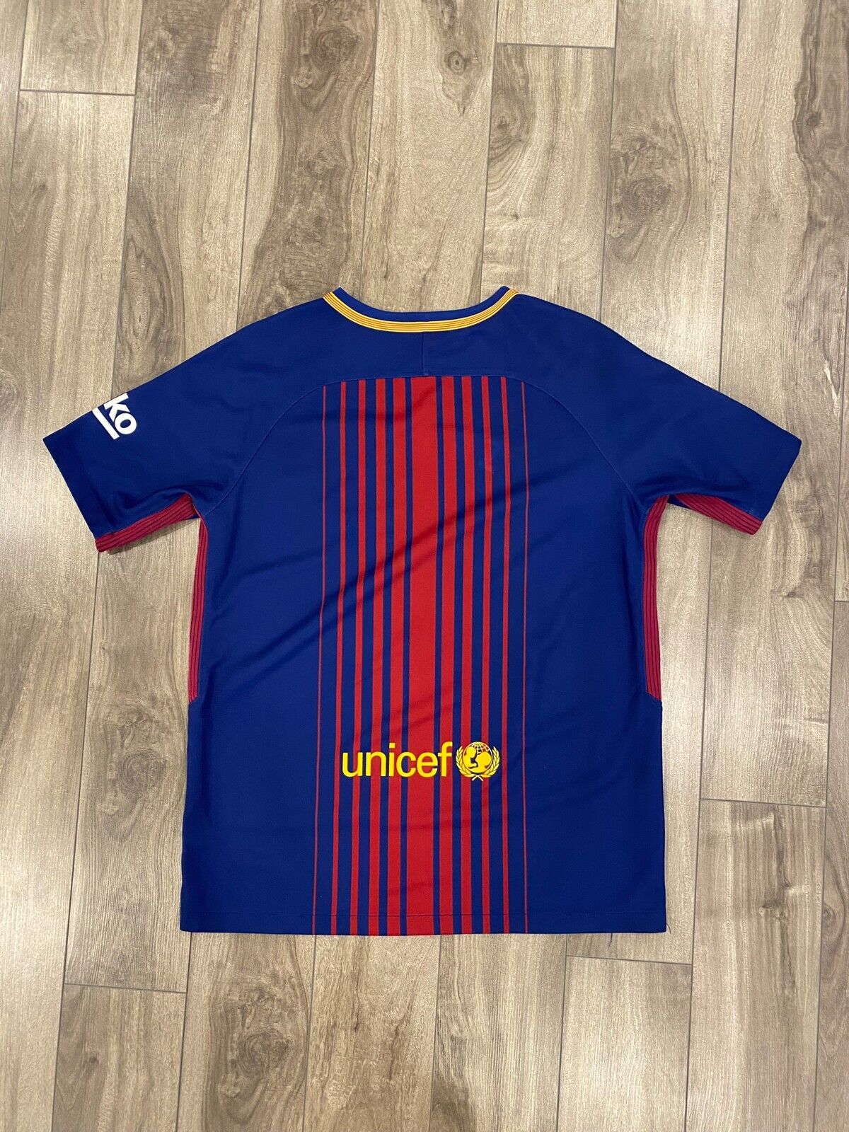 FC Barcelona Jersey Youth XL 13-15 Blue Nike Dri Fit Soccer Football 2017-18