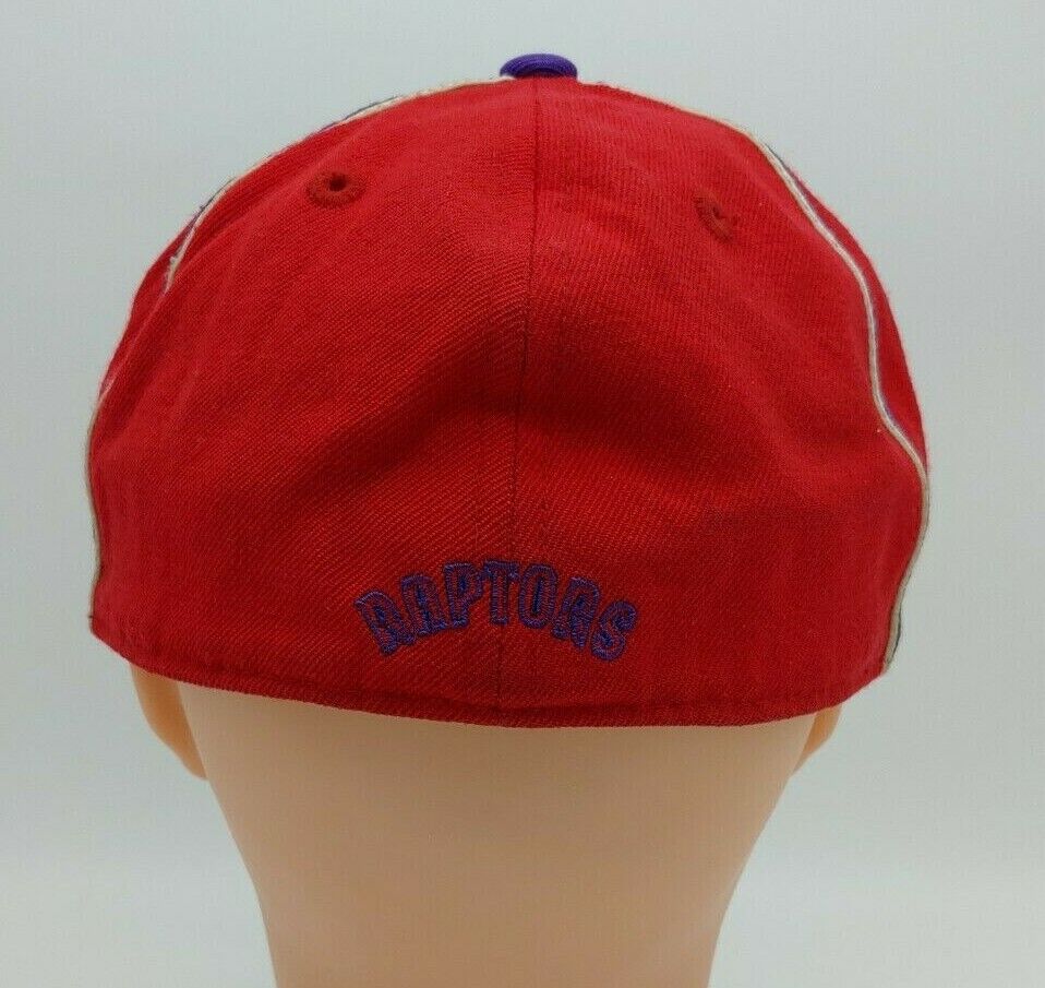 Toronto Raptors NBA Reebok Red and Purple Fitted 71/2 Hat/ Cap
