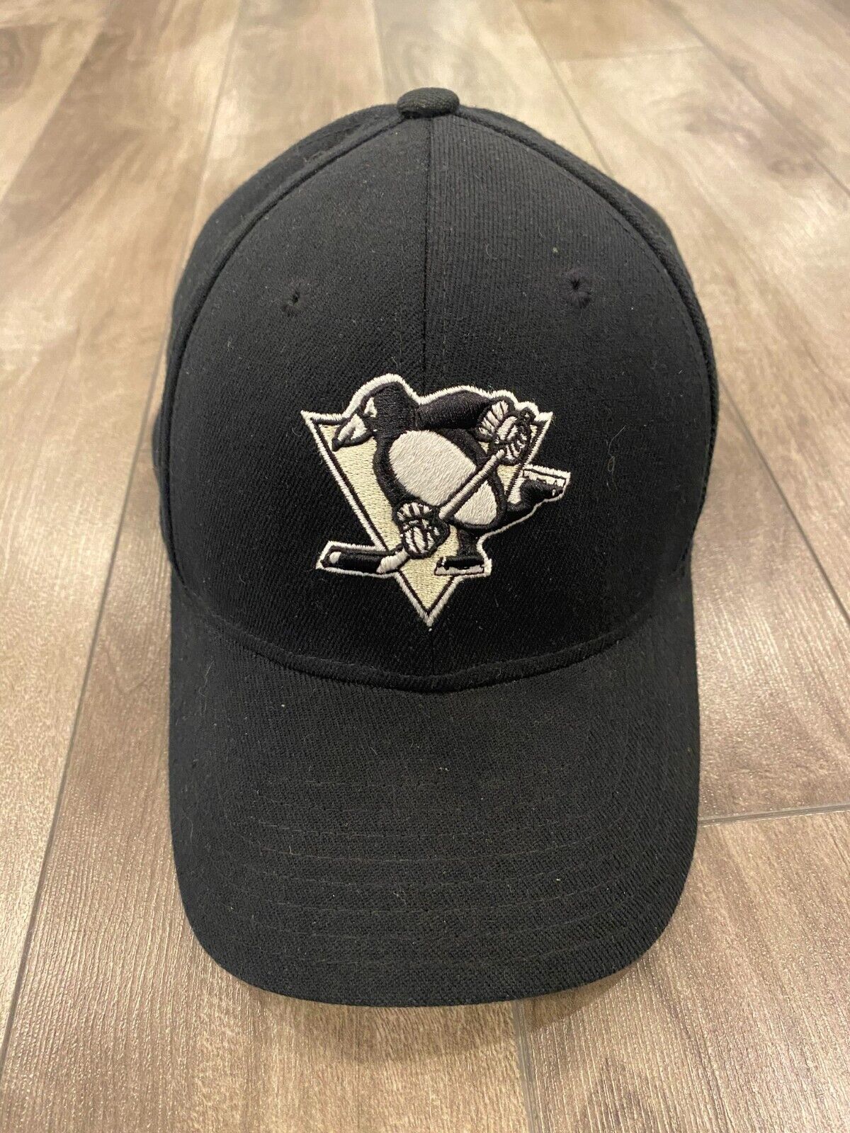 Pittsburgh Penguins Hat Cap Fitted Mens Large/Extra Large Black Reebok NHL #87