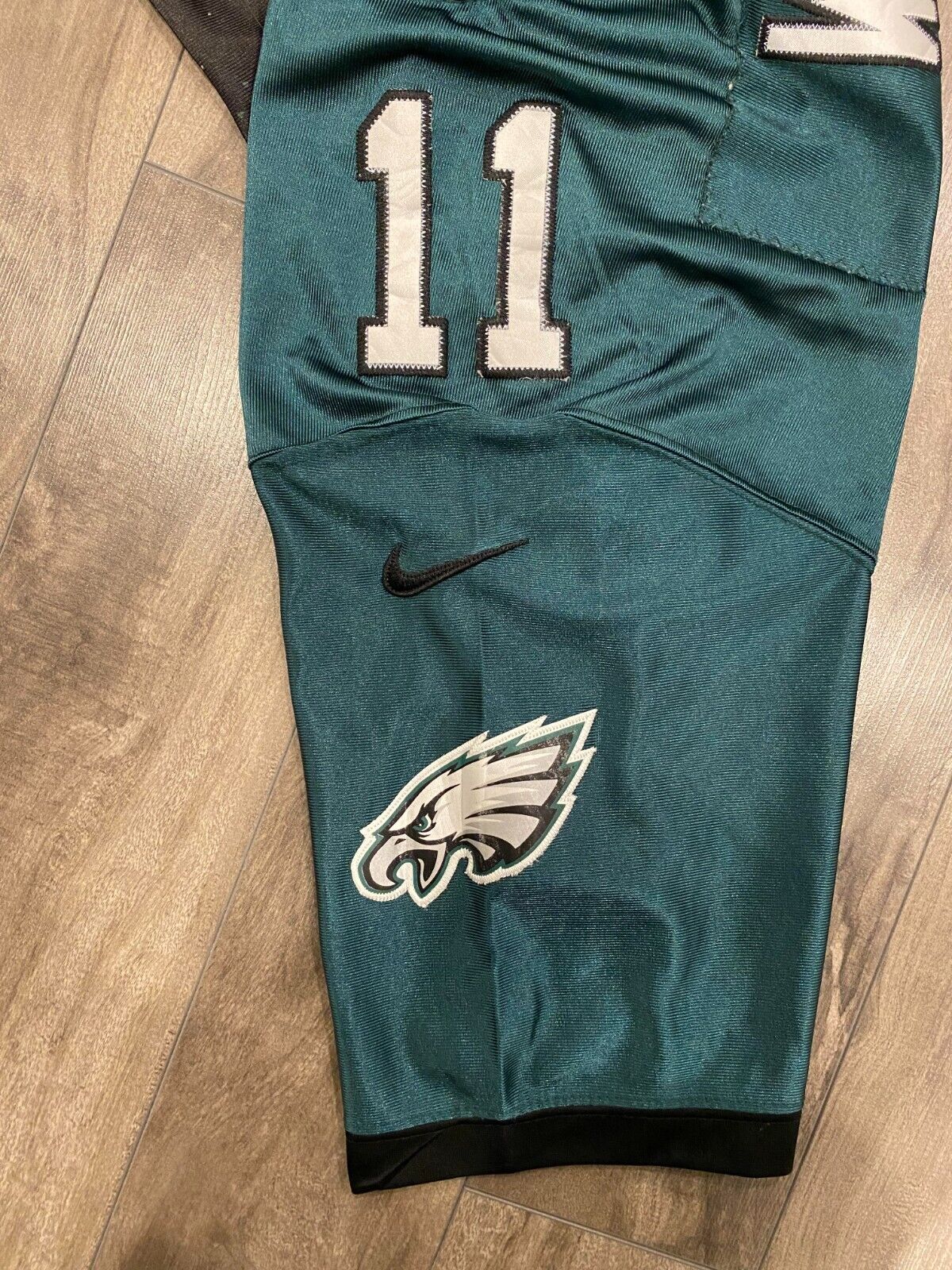 Philadelphia Eagles Carson Wentz Jersey Mens 48 Green Super Bowl LII NFL Nike