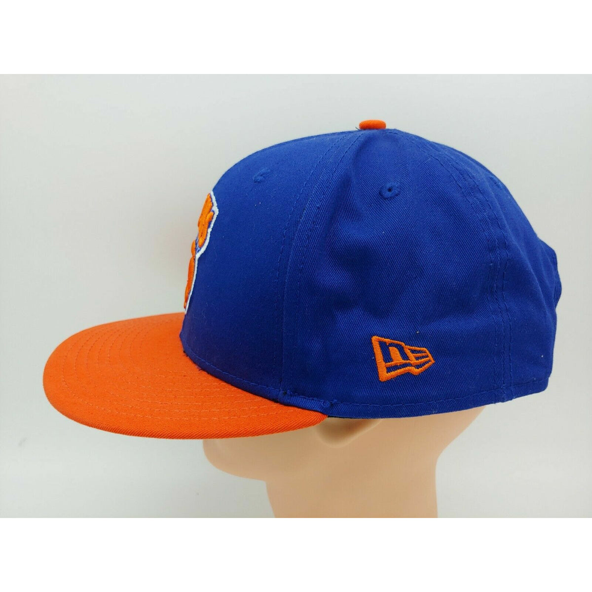 New Era New York Knicks 9F Snapback Hat Cap Orange and Blue NBA ...