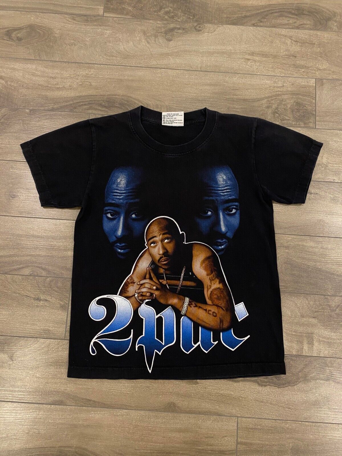 Vintage 2Pac Tupac Shakur Double Sided Rap T Shirt Size Small