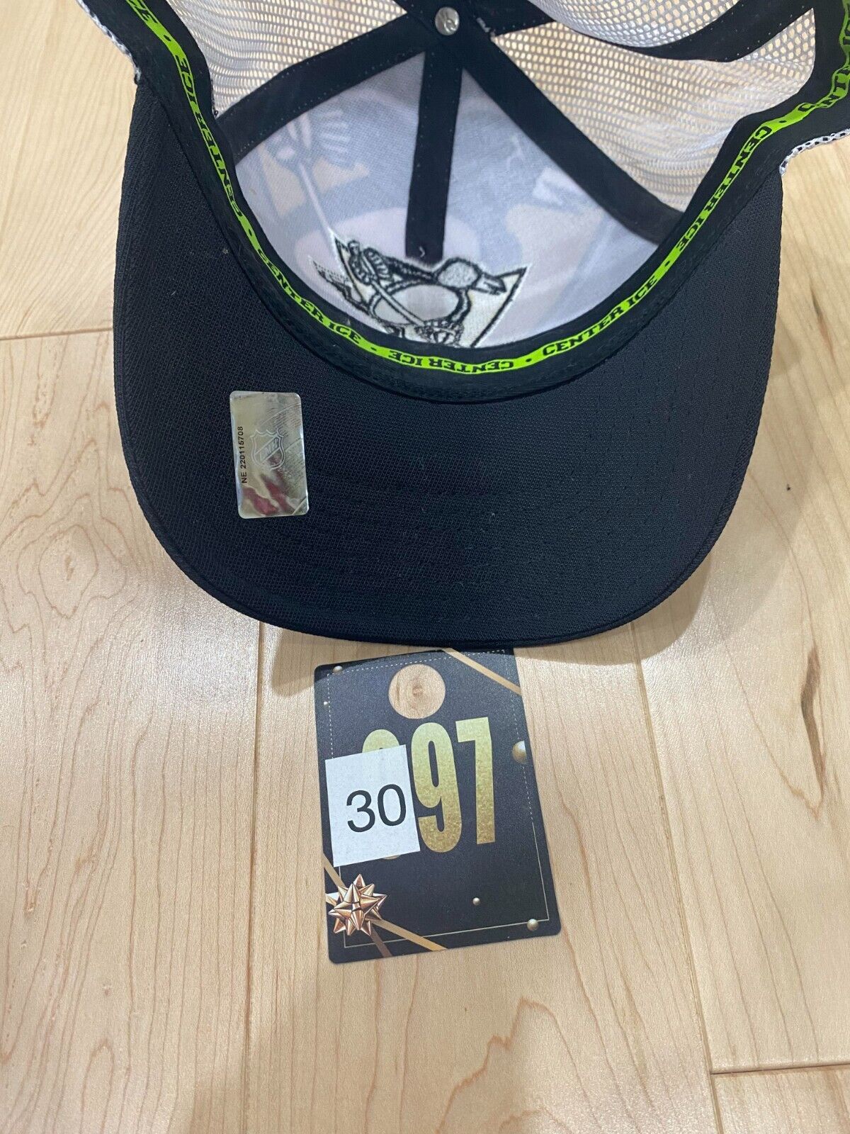 Pittsburgh Penguins Hat Cap Snapback Trucker White Reebok Center Ice NHL Hockey