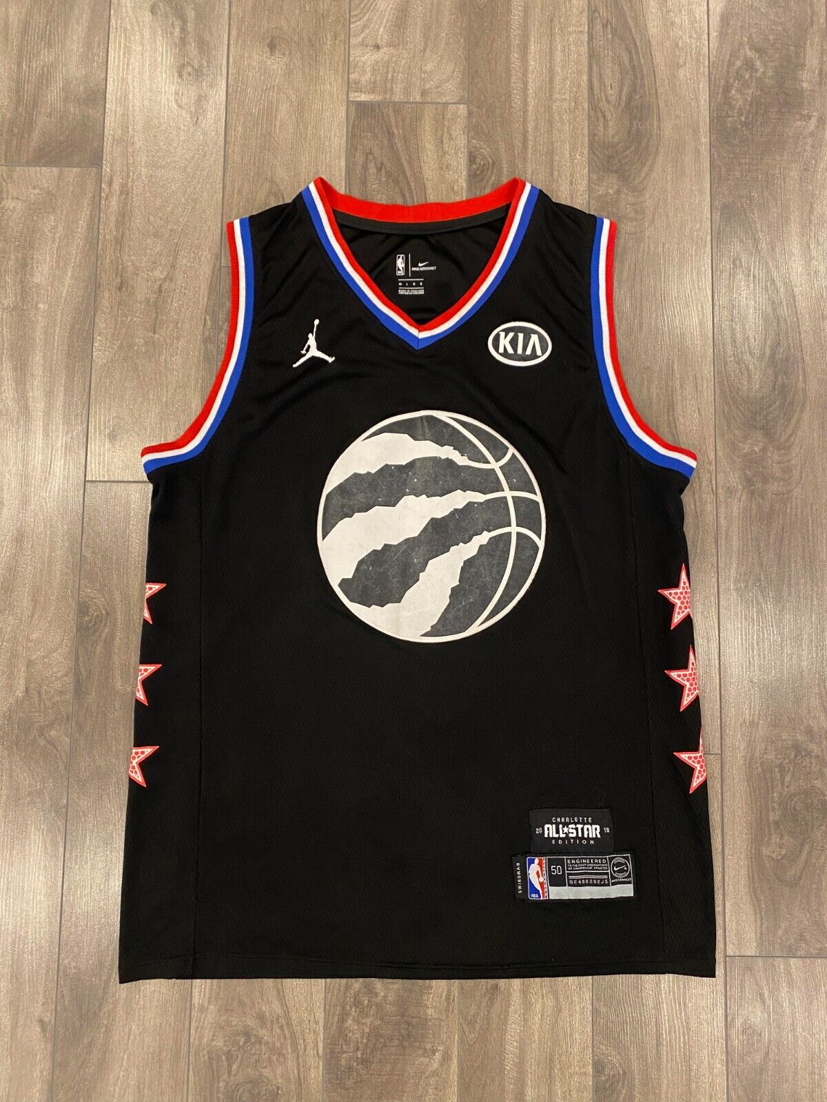 Kawhi Leonard Jersey Mens Large Black 2019 All Star NBA Nike Jordan (50)