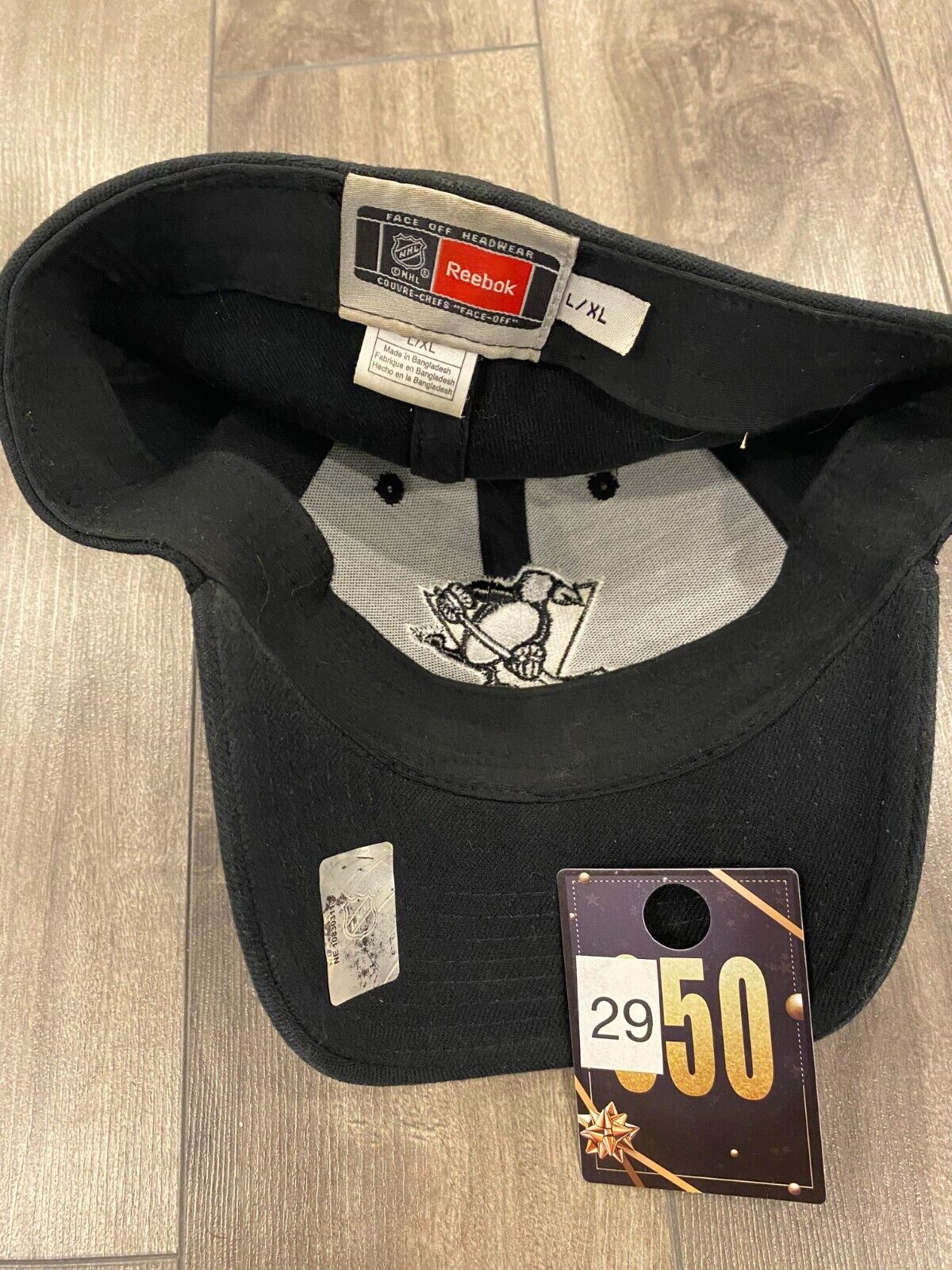 Pittsburgh Penguins Hat Cap Fitted Mens Large/Extra Large Black Reebok NHL #87