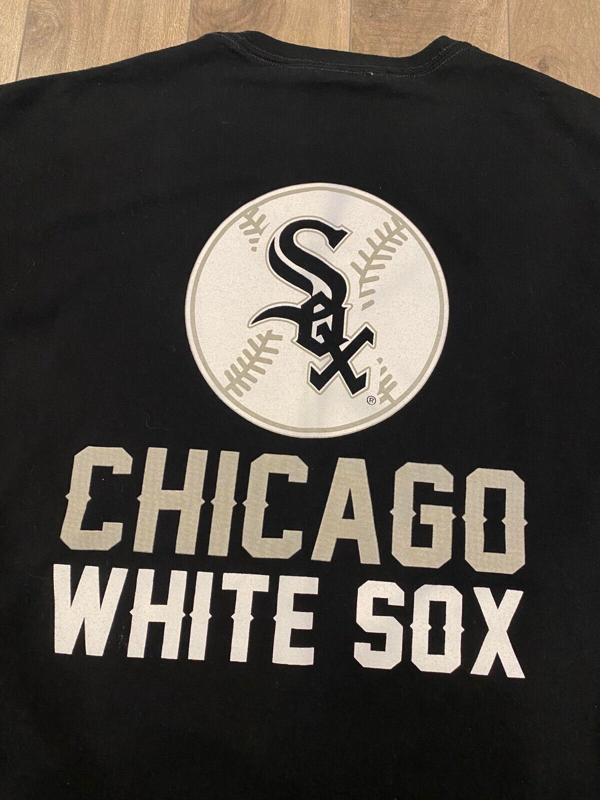 VINTAGE Chicago White Sox Chevrolet T Shirt Mens Large Black MLB Baseball Y2K