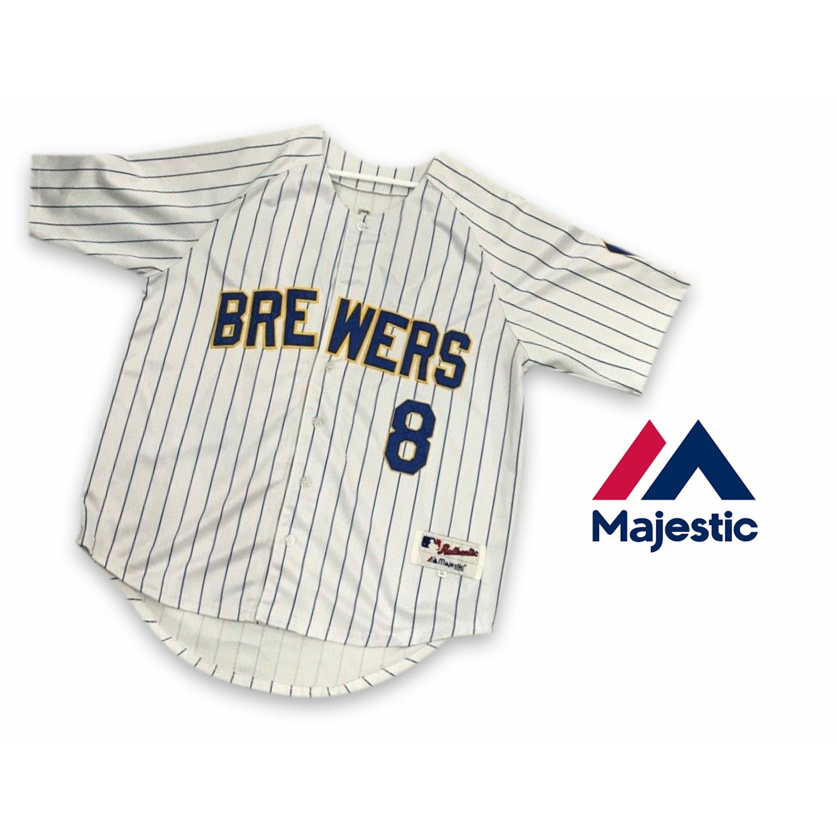 Ryan Braun #8 Milwaukee Brewers Majestic Baseball Jersey Size 50 MLB